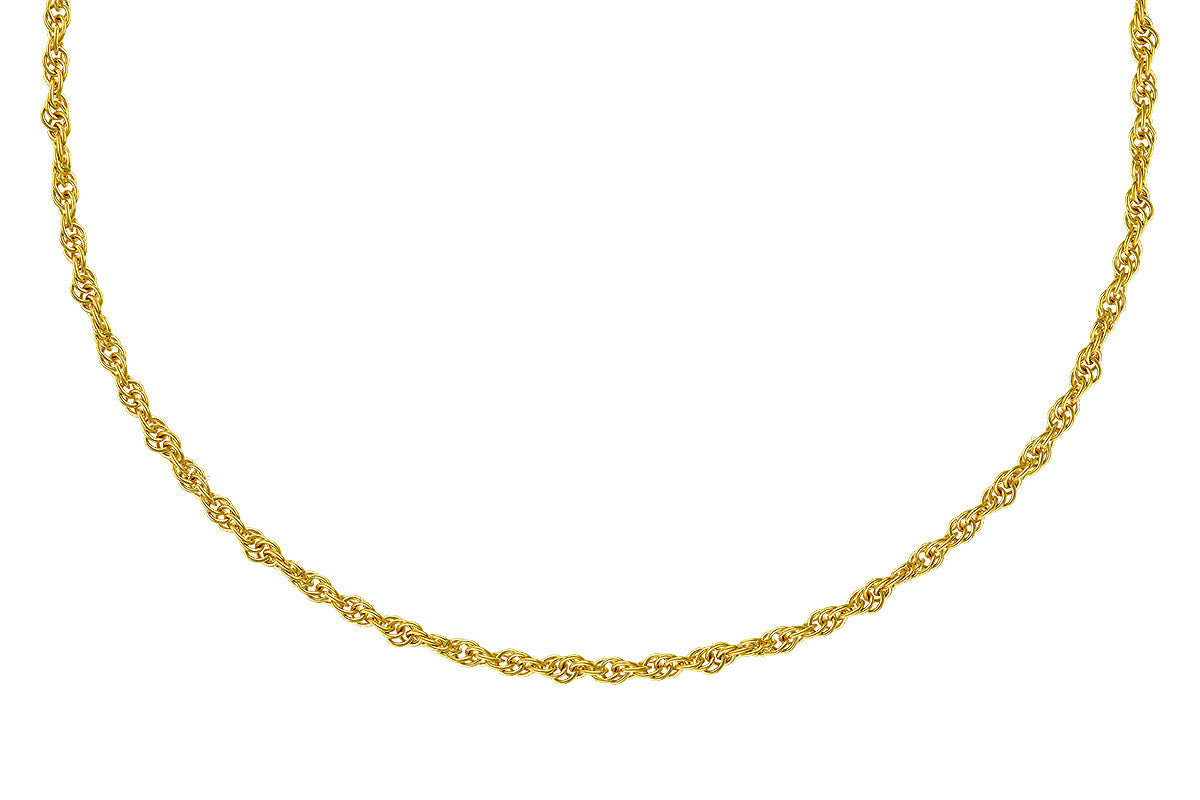 The Allison Kaufman Diamond Baguette 14k Yellow Gold Necklace is shown in a curved shape on a white background, highlighting its elegant, textured rope design.