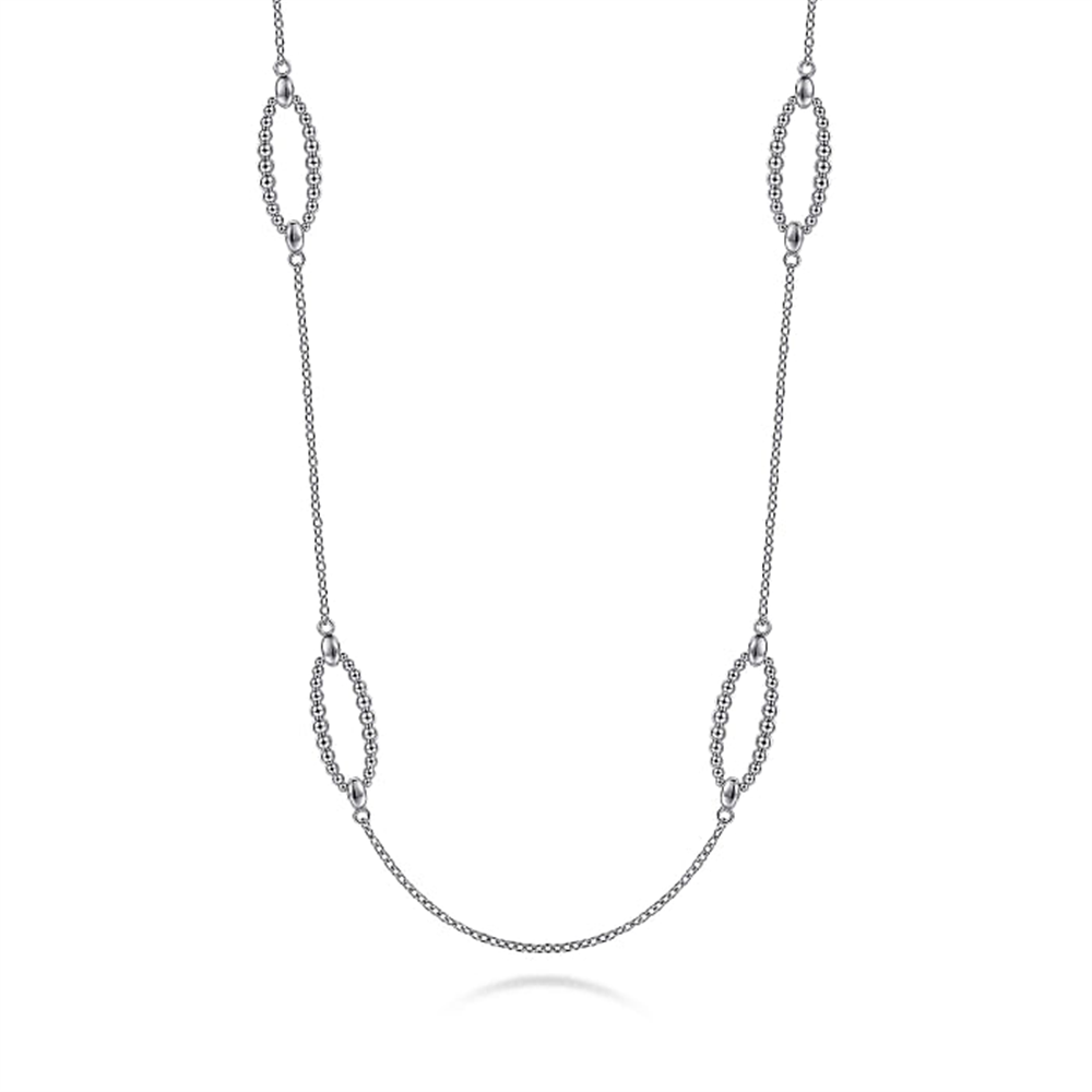 Sterling Silver Bujukan Station Necklace | 32"
