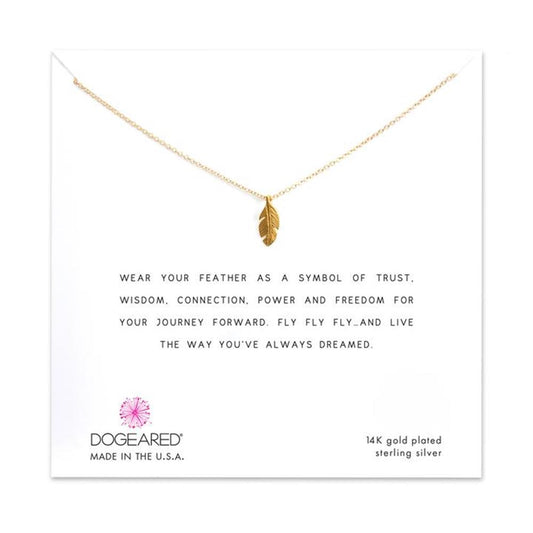 feather life journey necklace/GP-SS
