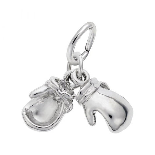 Boxing Gloves Charm in Sterling Silver