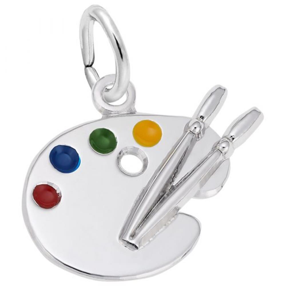 Artist Palette in Sterling Silver Charm by Rembrandt Charms