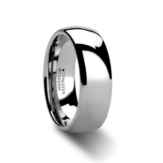 DOMINUS Domed Tungsten Carbide Ring - 7mm - Size 9.50