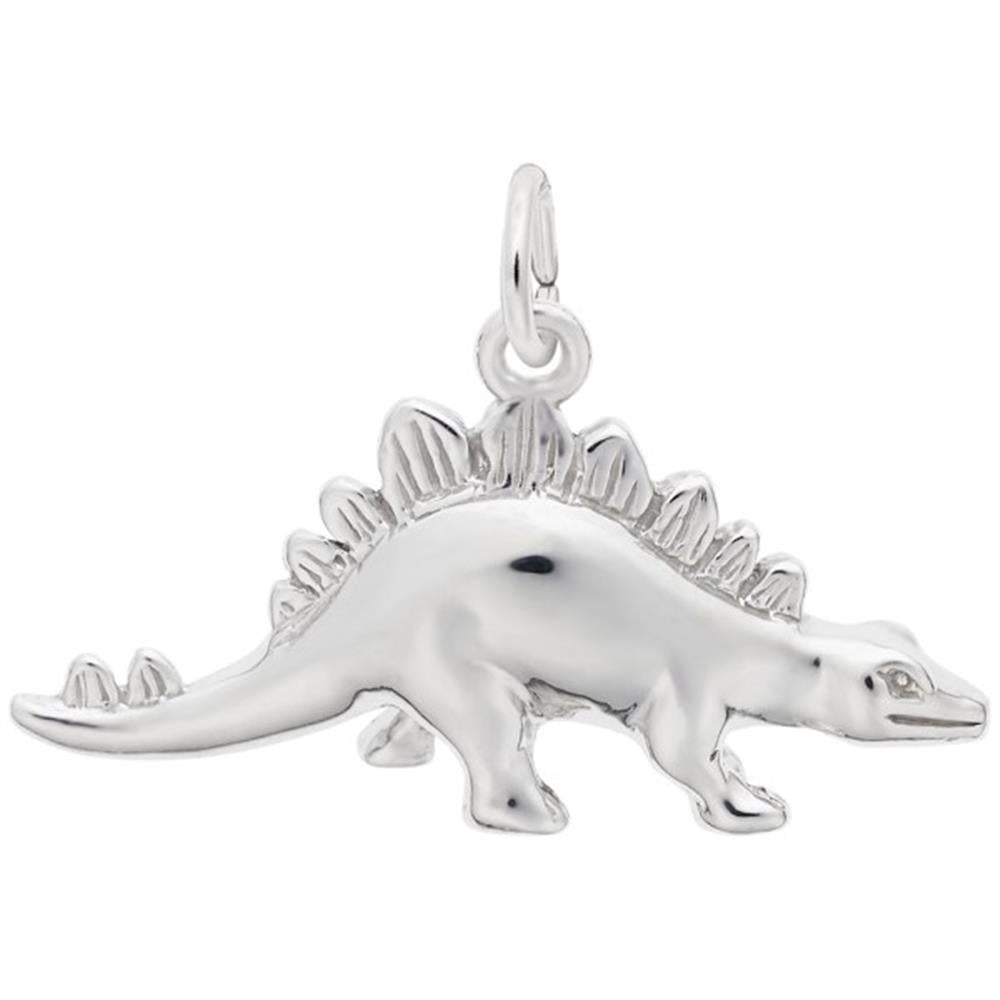 Stegosaurus Charm / Sterling Silver