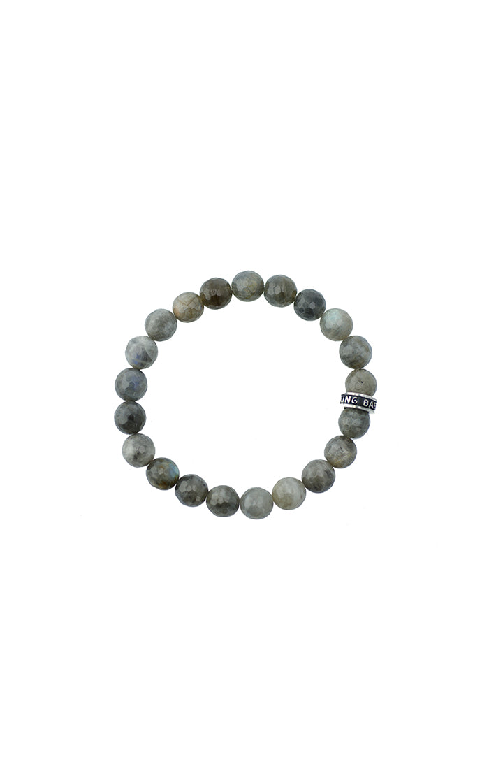 10mm Labradorite Beads & Silver Bracelet