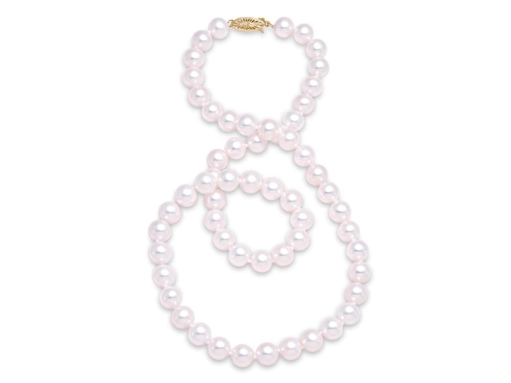 Frshwater Pearl Pearl Necklace / 14 Kt Y /8.5MM