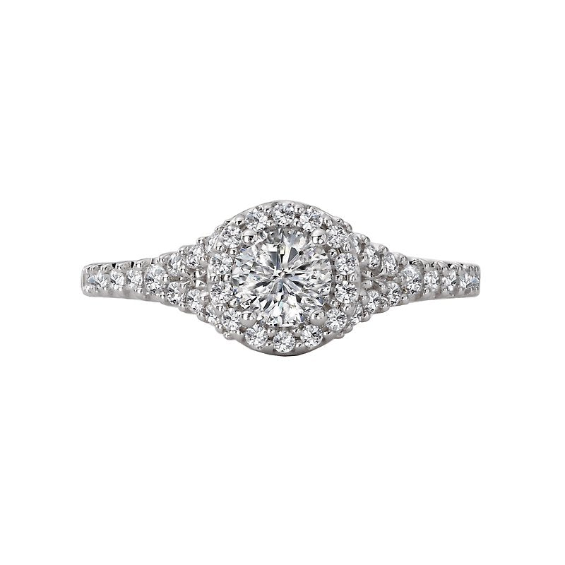 Romance Bridal Diamond Halo Ring with 0.73 carats