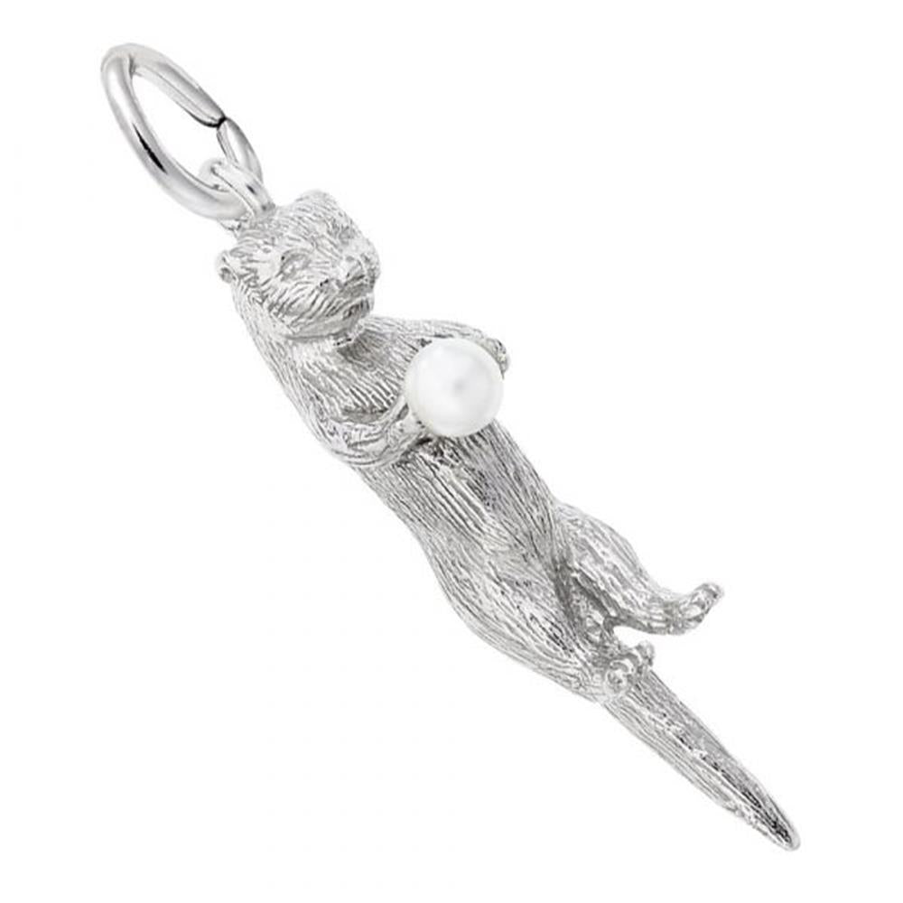 Sea Otter Charm / Sterling Silver