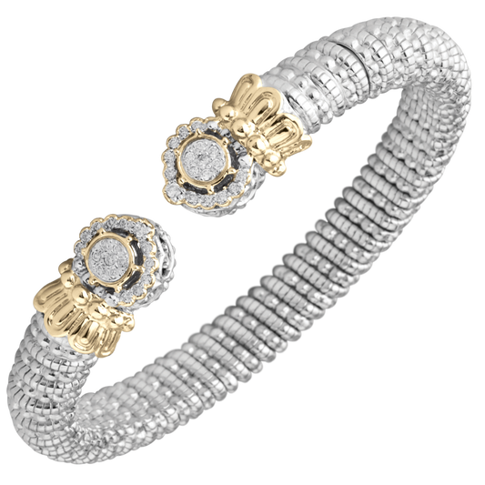 Buy Vahan Bracelets | Sterling Silver & 14K Gold | 0.29cttw Diamonds | 8mm Width | Shop Avonlea Jewelry only at Avonlea Jewelry.