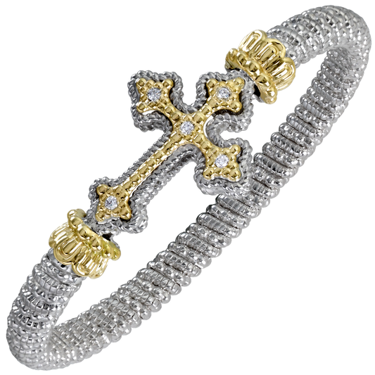 Buy VAHAN Sterling Silver & 14K Gold - 0.10cttw Diamonds - 6 mm Width | Shop Avonlea Jewelry only at Avonlea Jewelry.