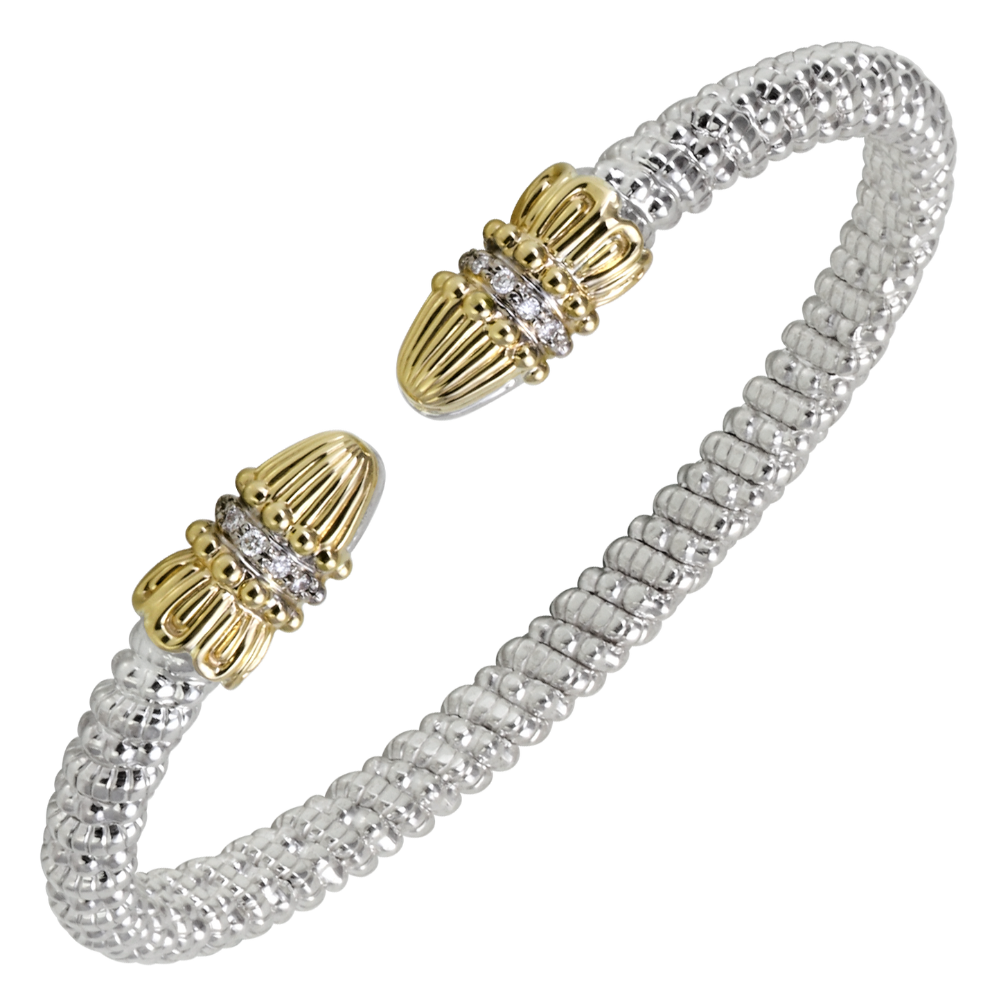 Buy Vahan Bracelets | Sterling Silver & 14K Gold | 0.08cttw Diamonds | 4mm Width | Shop Avonlea Jewelry only at Avonlea Jewelry.