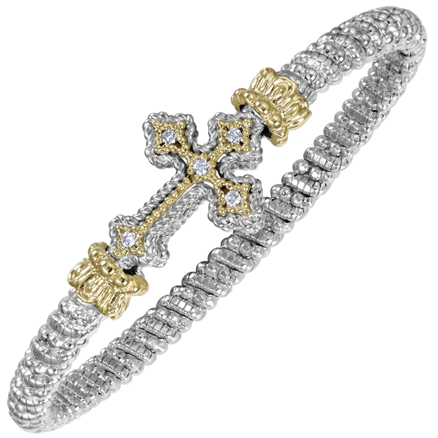 Diamonds Cross Bracelet 4mm Vahan