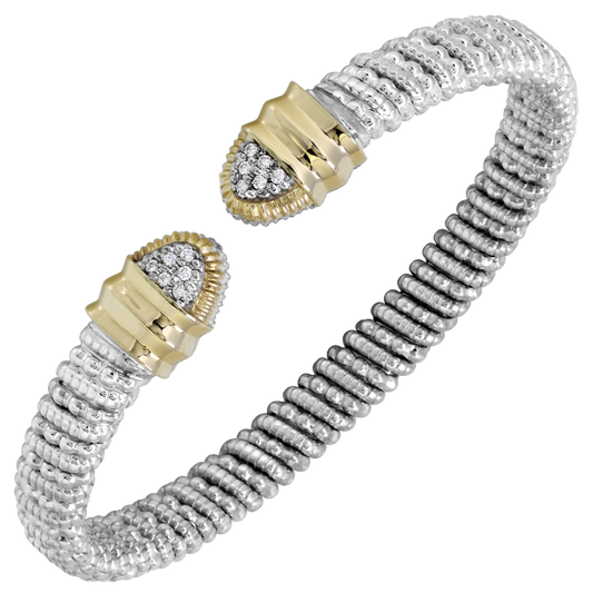 Buy Vahan Bracelets | Sterling Silver & 14K Gold | 0.09cttw Diamonds | 6mm Width | Shop Avonlea Jewelry only at Avonlea Jewelry.