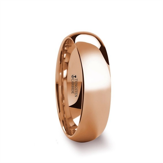 SOL Rose Gold Plated Tungsten Carbide Wedding Ring - 6mm - size 9.00