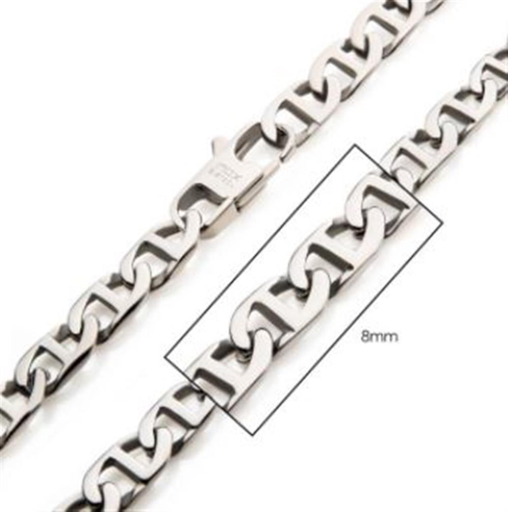 8mm Steel Mariner Link Chain | 20" | INOX