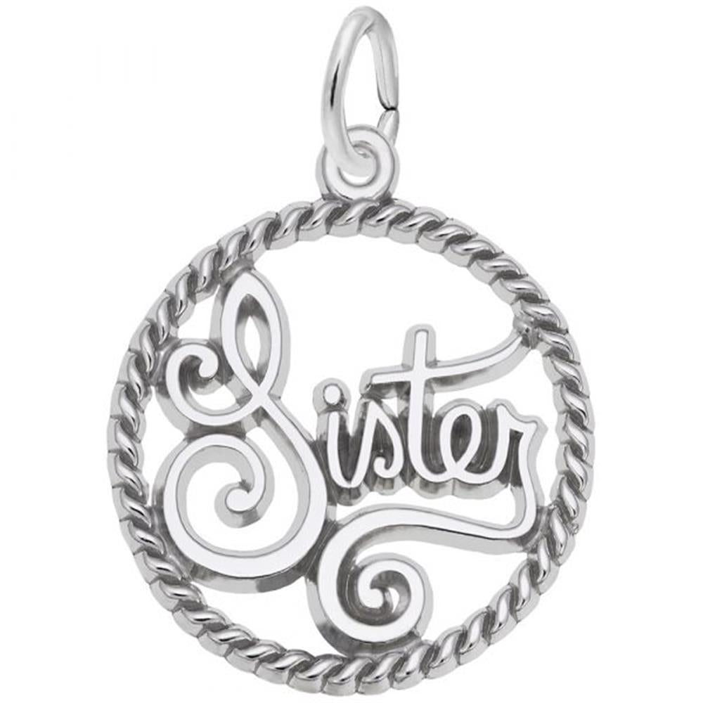 Sister Rope Circle - Sterling Silver Charm