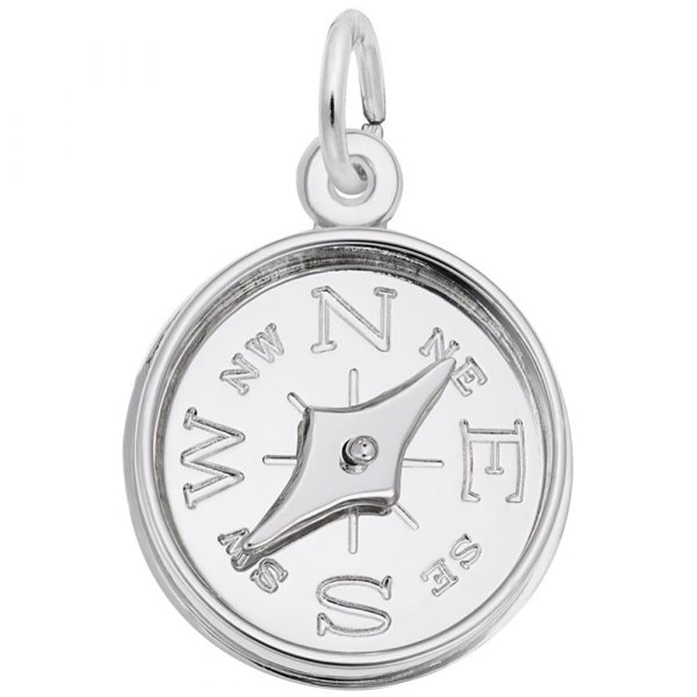 Compass Charm / Sterling Silver
