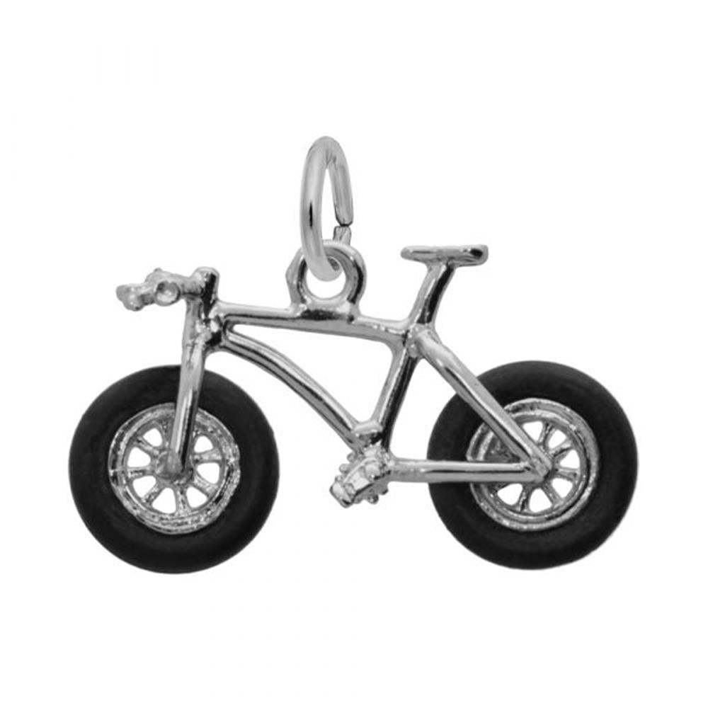 Fat Tire Bike Charm / Sterling Silver