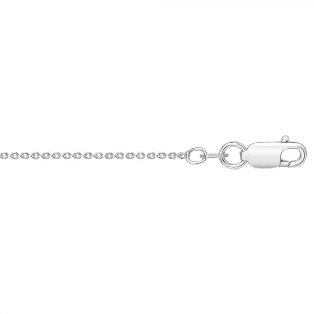 Sterling Silver 0.9mm Round Cable Chain with Lobster Clasp-18 inch