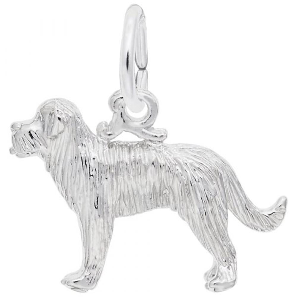 St Bernard Dog Charm / Sterling Silver