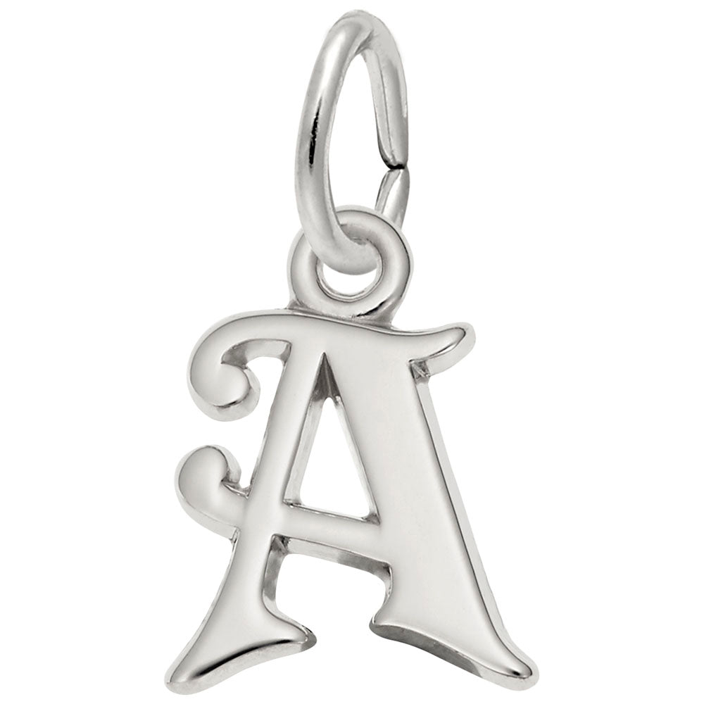 Buy REMBRANDT CHARMS | Curly Initial Accent Charm | Sterling Silver | Shop Rembrandt Charms only at Avonlea Jewelry.