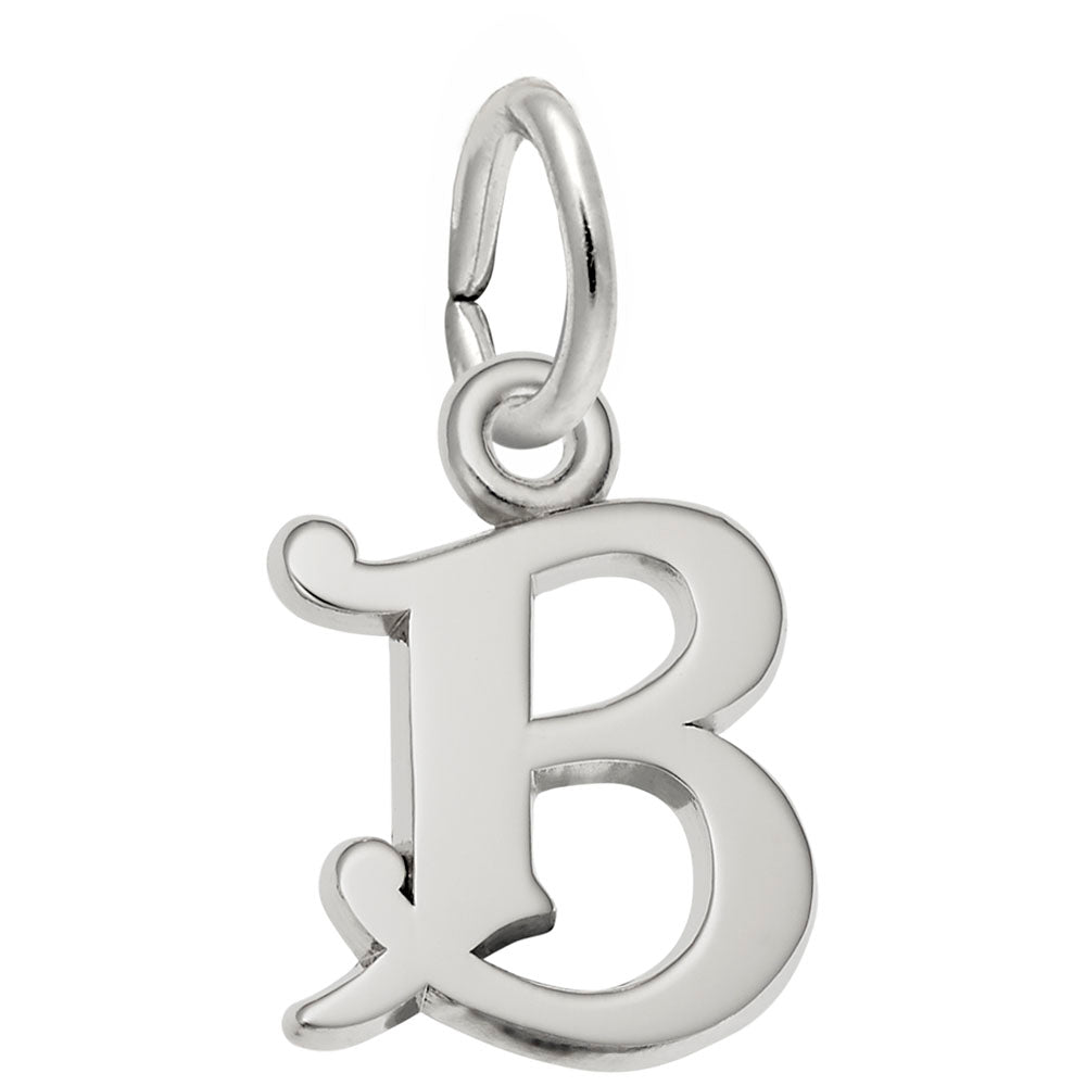 Buy REMBRANDT CHARMS | Curly Initial Accent Charm | Sterling Silver | Shop Rembrandt Charms only at Avonlea Jewelry.