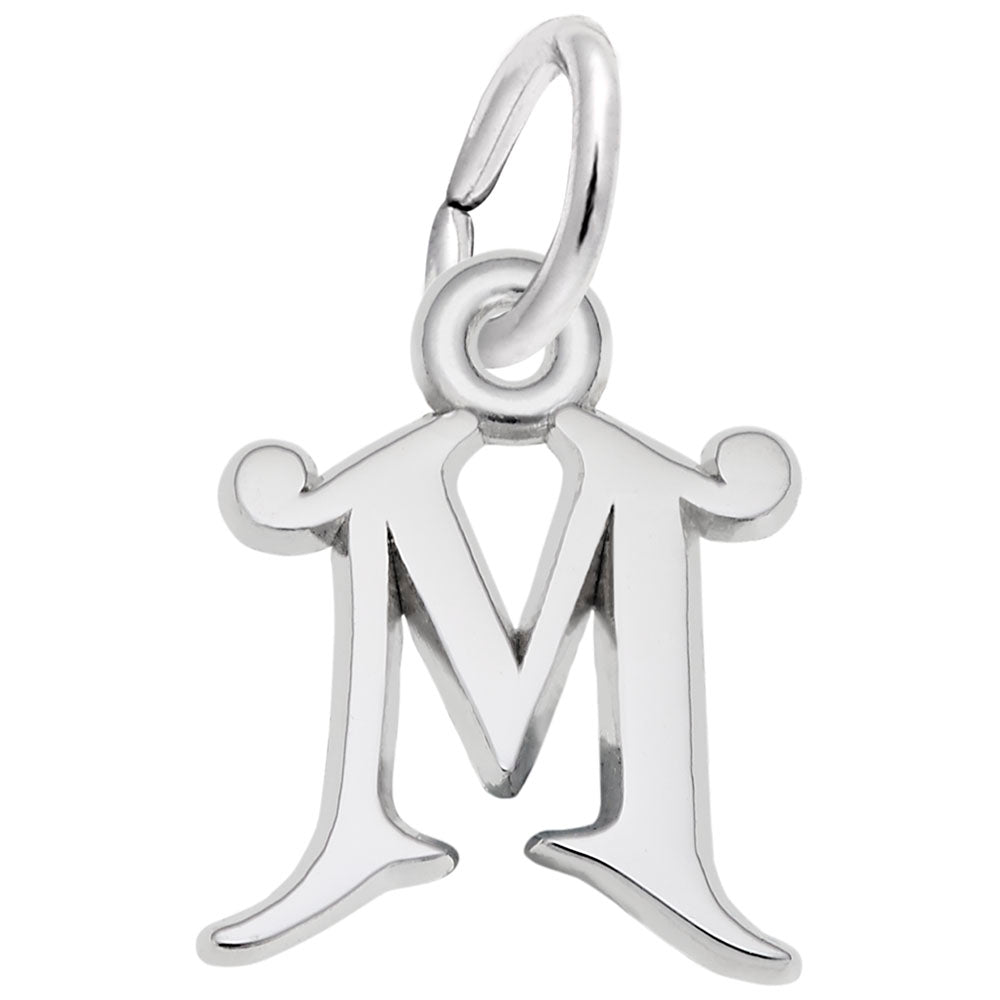 Buy REMBRANDT CHARMS | Curly Initial Accent Charm | Sterling Silver | Shop Rembrandt Charms only at Avonlea Jewelry.