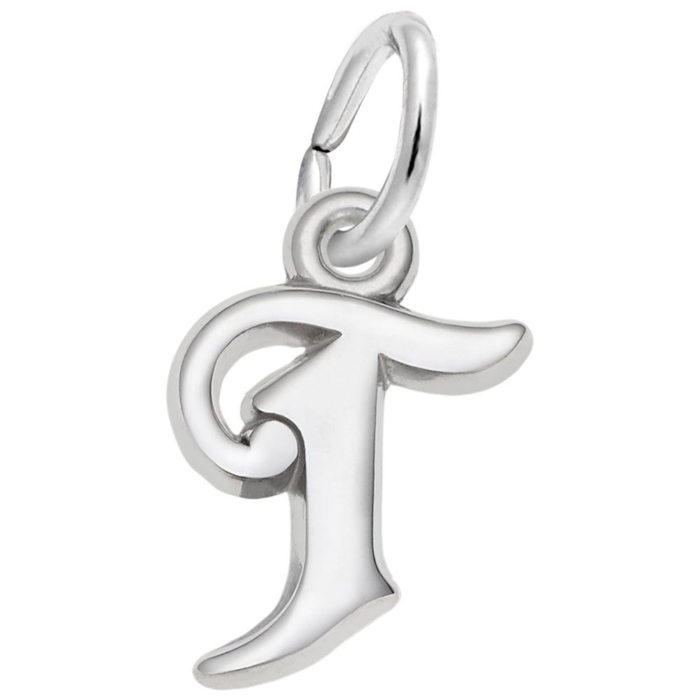 Buy REMBRANDT CHARMS | Curly Initial Accent Charm | Sterling Silver | Shop Rembrandt Charms only at Avonlea Jewelry.