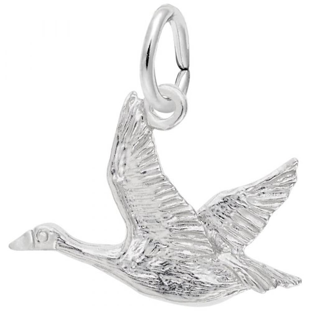 Canadian Goose Charm / Sterling Silver