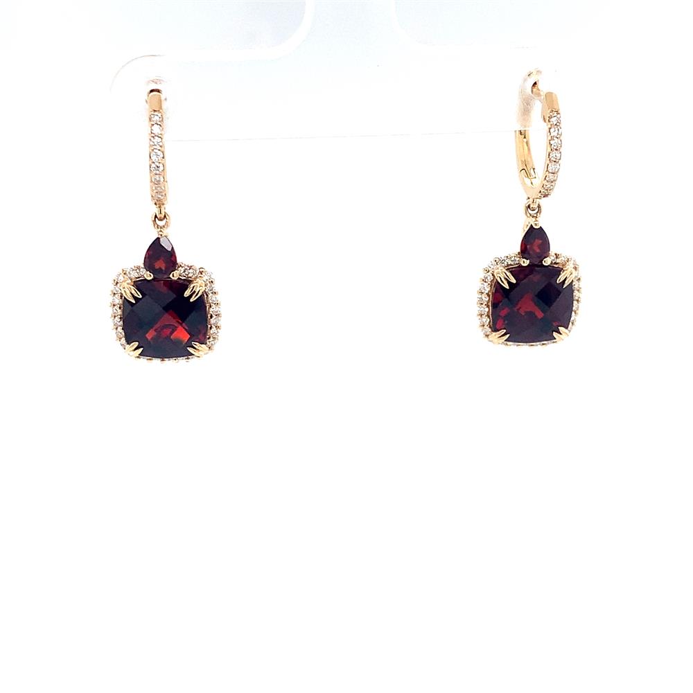 Garnet and Diamonds Earrings | Bellarri