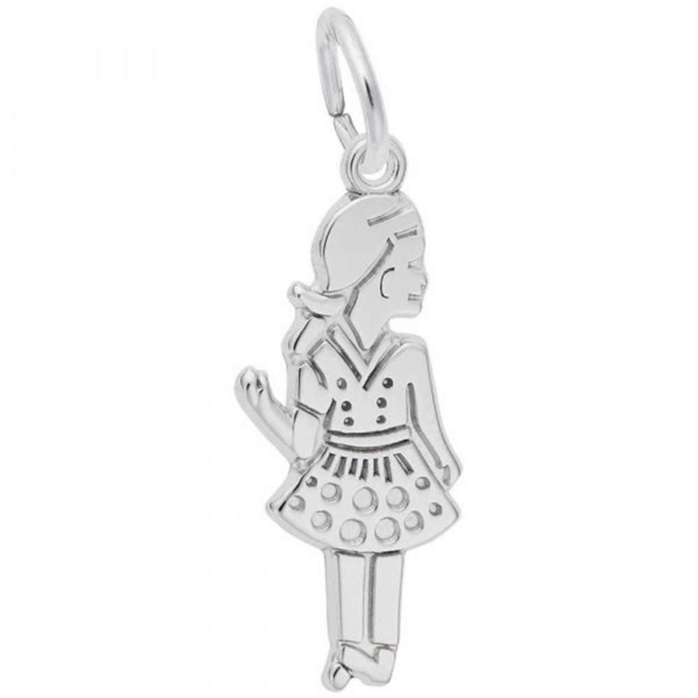 Girl Charm / Sterling Silver