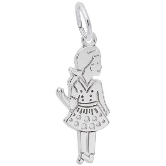 Girl Charm / Sterling Silver