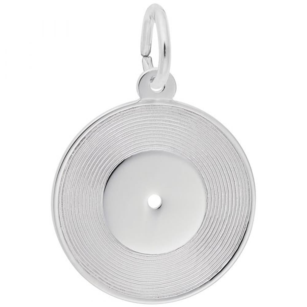 Record Charm / Sterling Silver