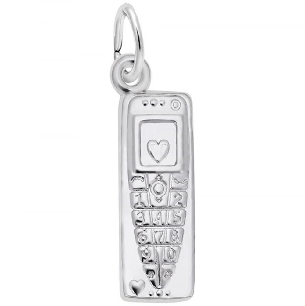 Cell Phone Charm / Sterling Silver