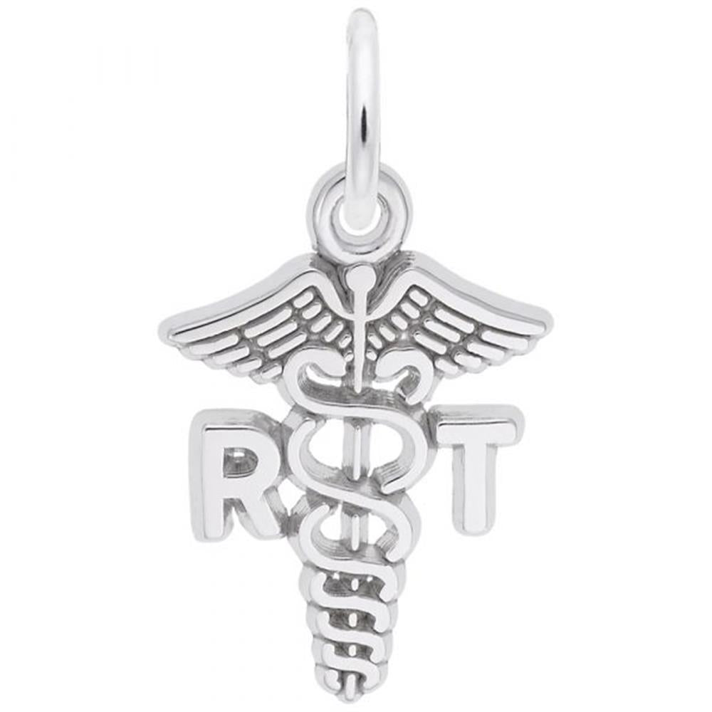 RT Caduceus Charm / Sterling Silver