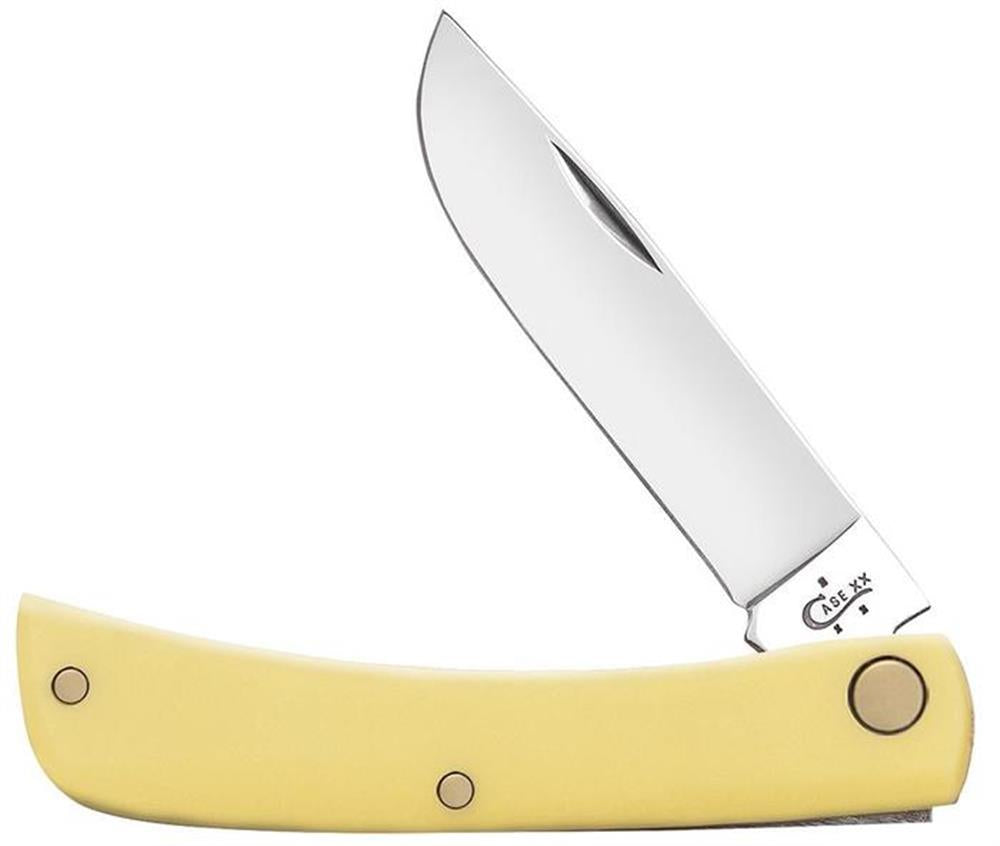 Yellow Synthetic Smooth Sod Buster Knife | Case