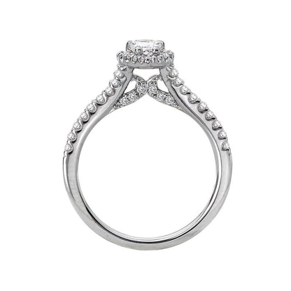 Romance Bridal Pear Diamond Ring with 0.75 carats