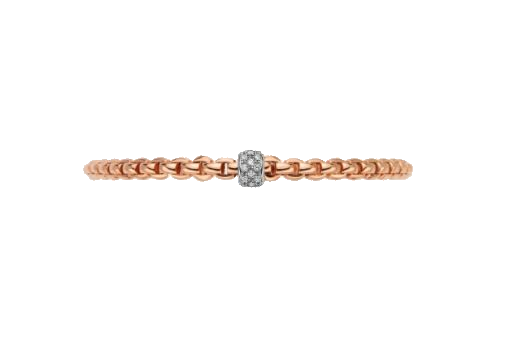 18K Gold Flex'It Bracelet with Diamond Pave' | Eka Collection | FOPE