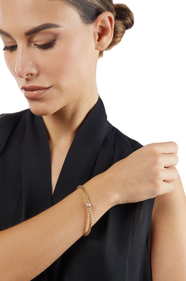 18Kt Yellow & White Gold FOPE Flex-It Link Bracelet – Lasker Jewelers