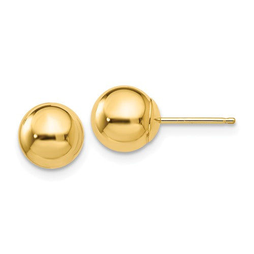 Buy Ball Stud Earrings | 3mm to 10mm | USA Made | 14K Gold | Shop Baxley Jewelry only at Avonlea Jewelry.