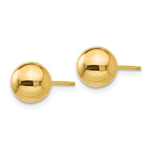 3mm gold ball earrings