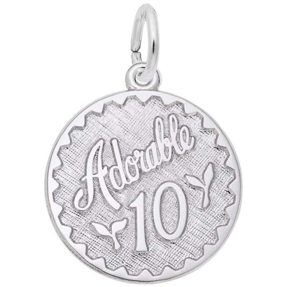 Adorable 10 Charm / Sterling Silver
