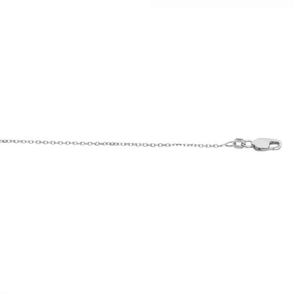 Sterling Silver 1.1mm Diamond Cut Cable Chain with Lobster Clasp -16 i