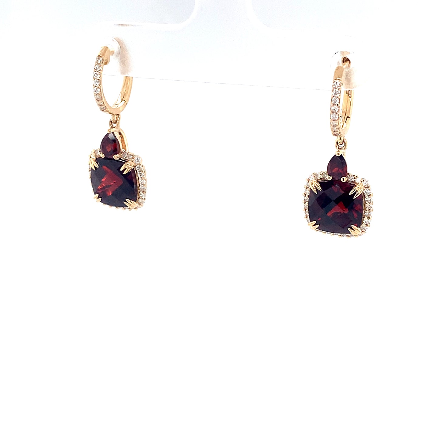 Garnet and Diamonds Earrings | Bellarri
