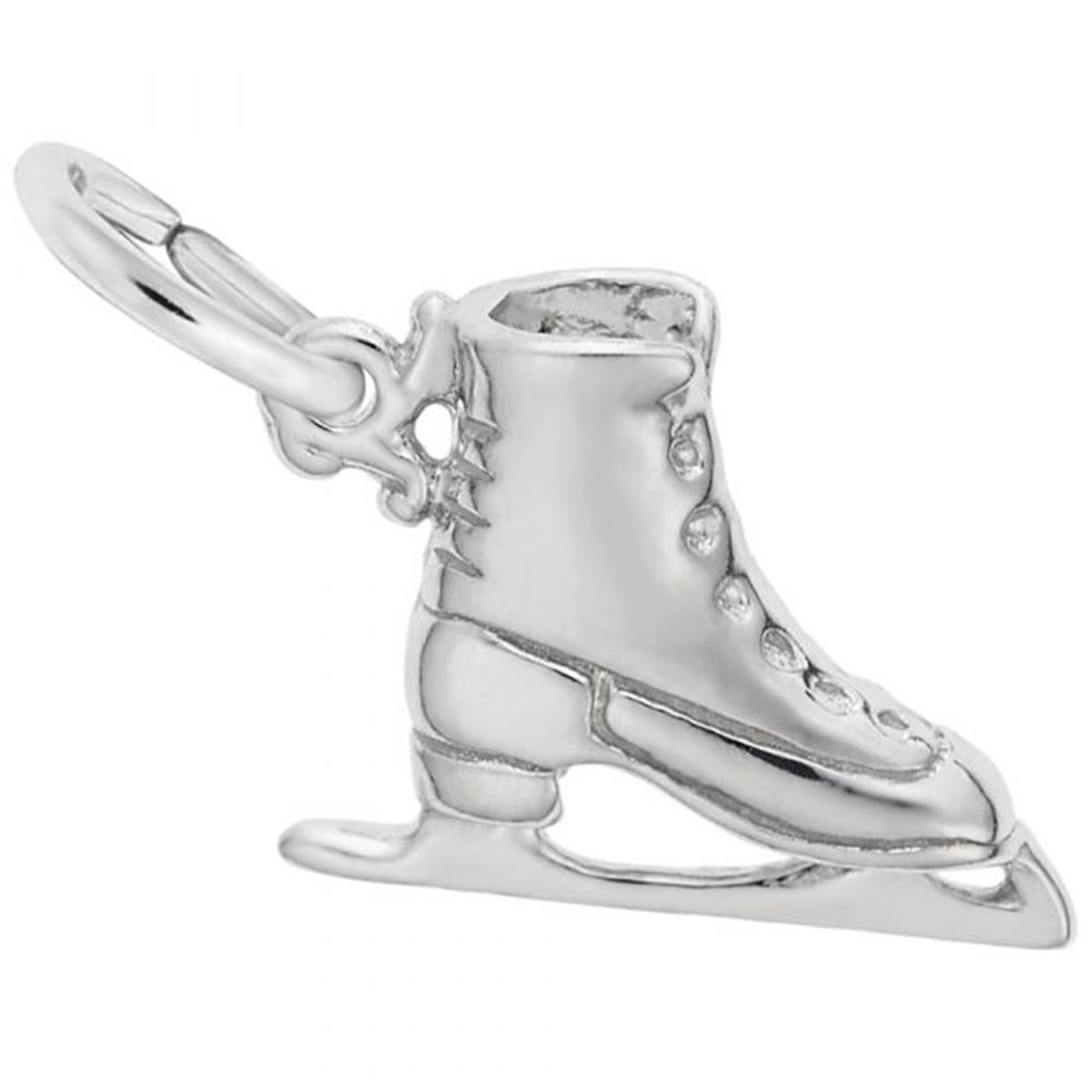 Figure Skate Charm / Sterling Silver