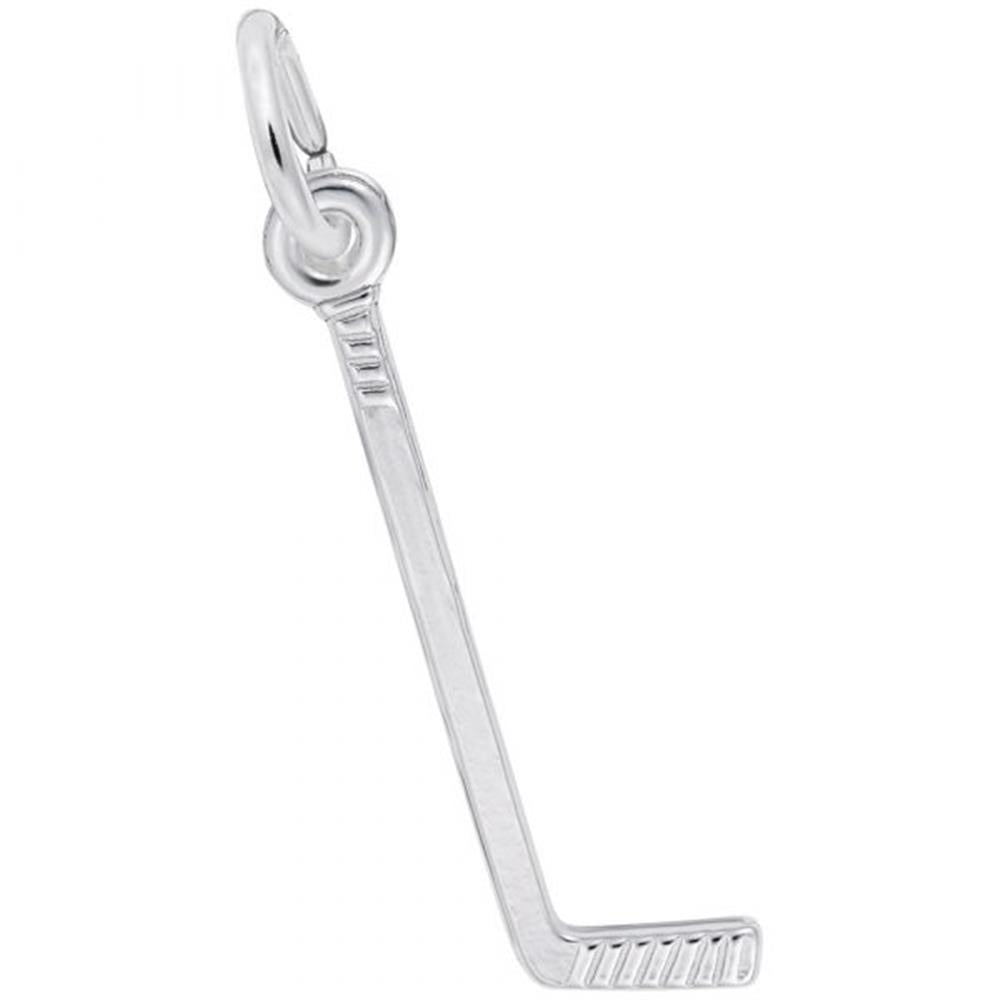Hockey Stick Charm / Sterling Silver