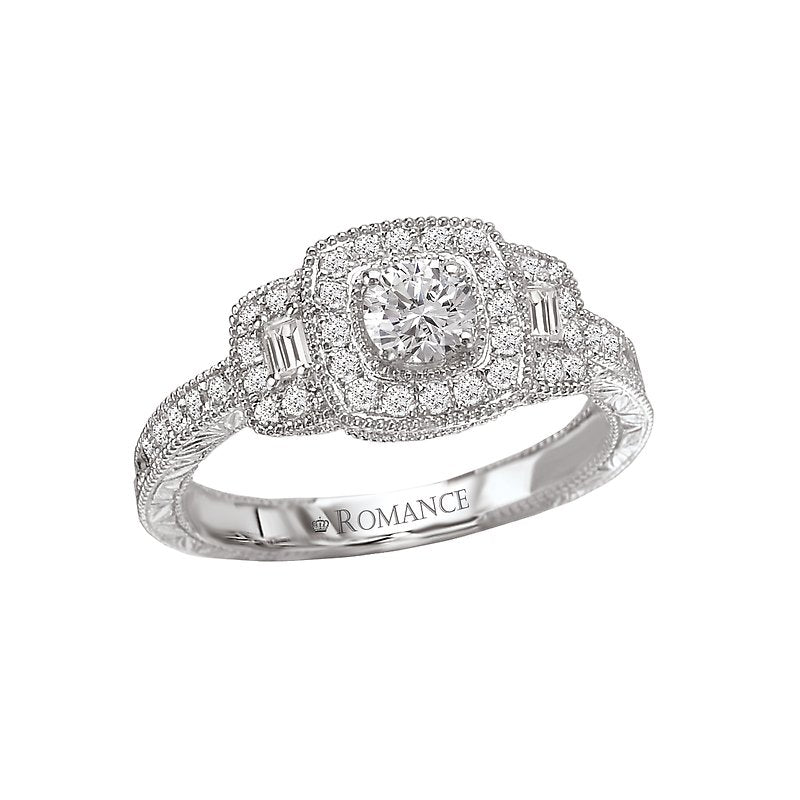 Romance Bridal Vintage Style Diamond Ring with 0.75 Carats