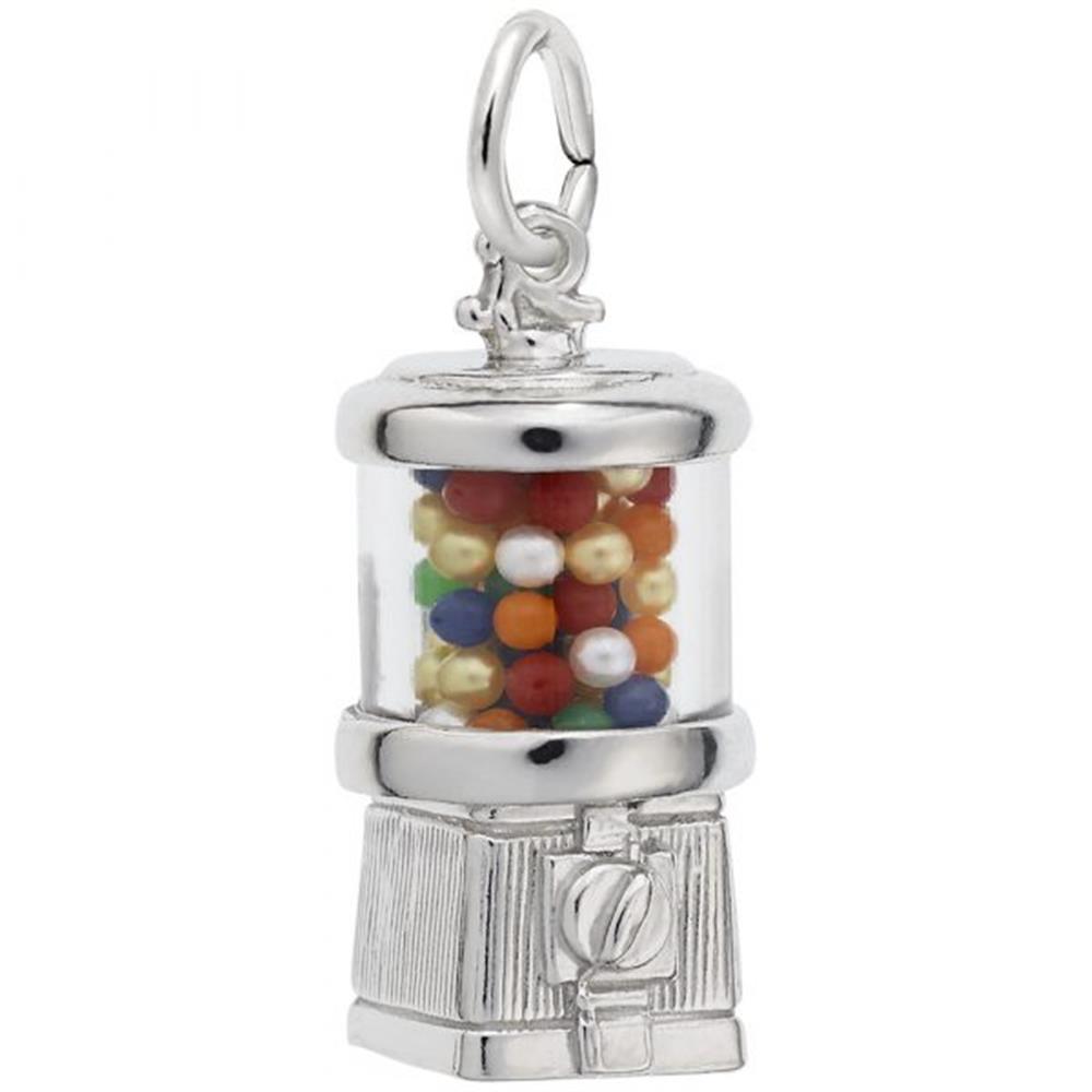 Gumball Machine Charm / Sterling Silver