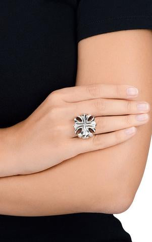 Gothic Cross Silver Ring