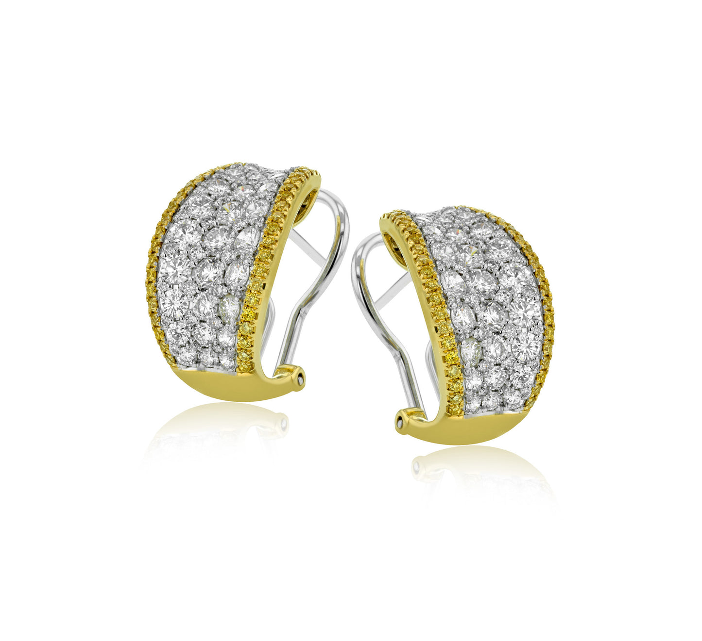Simon G. "Simon Set" Two Tone Diamond Earrings