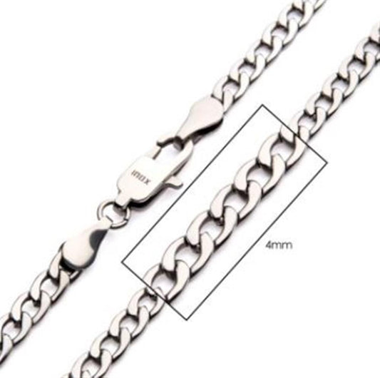 4mm Steel Classic Curb Chain | 22" | INOX